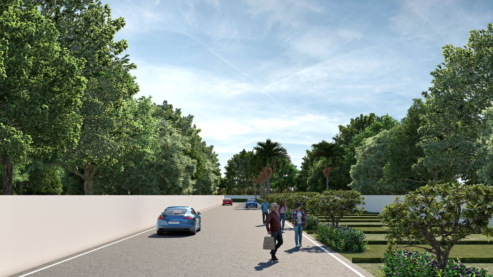 Shopping arcade render