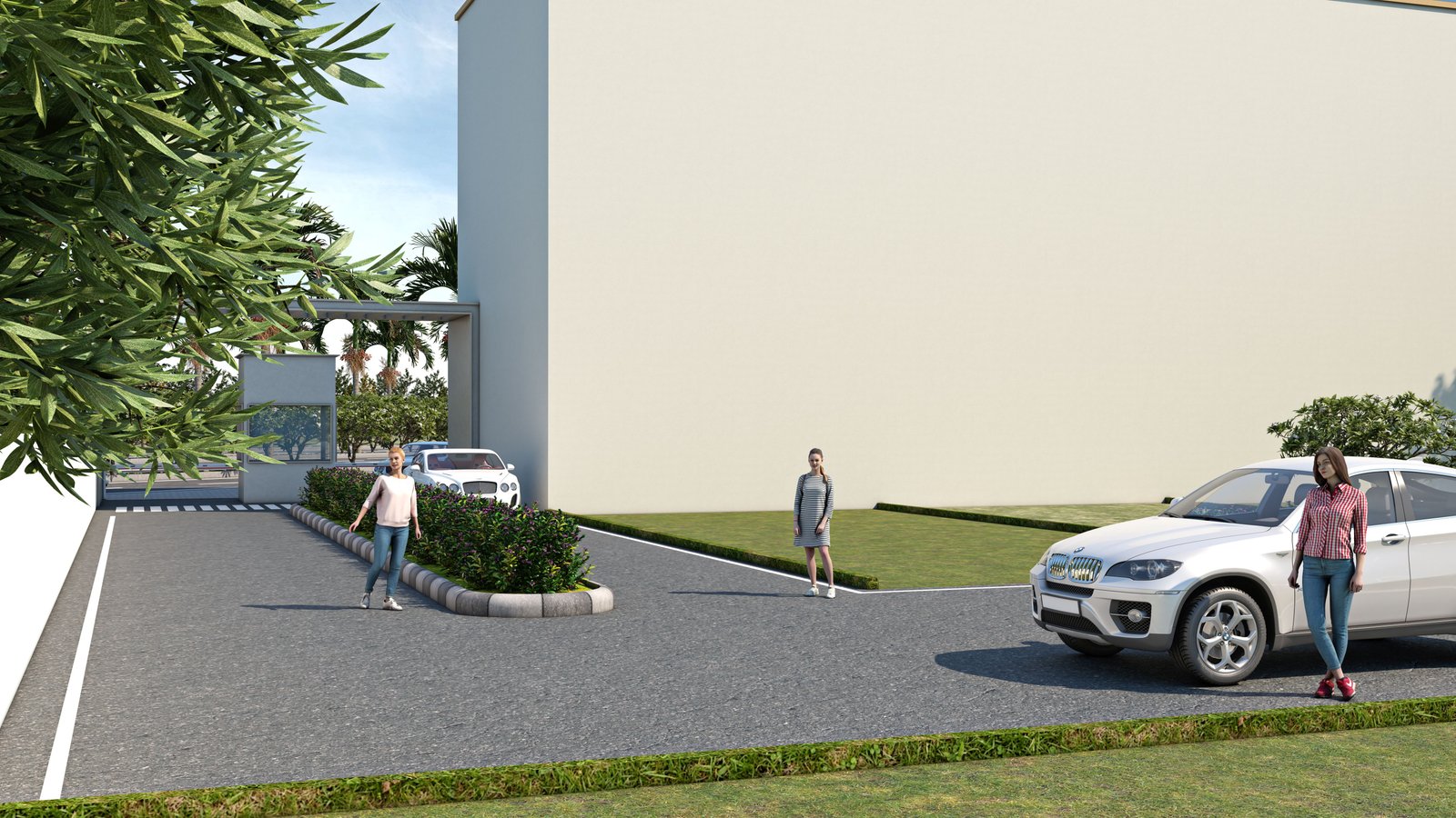 AUM Green Residency entrance view