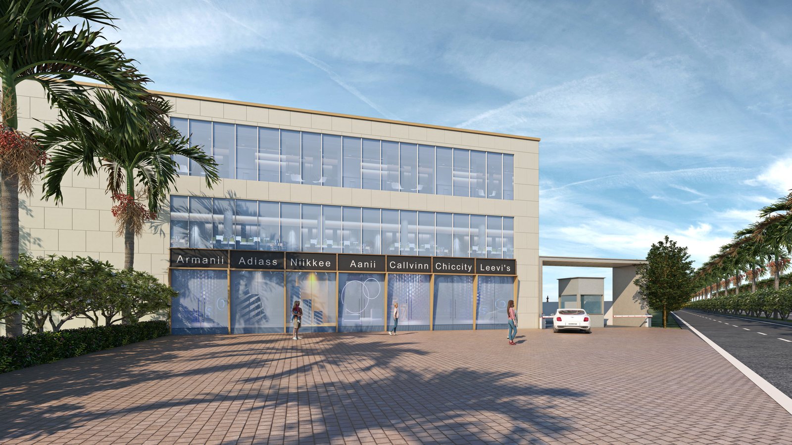 AUM Green Residency — Tree-lined boulevard